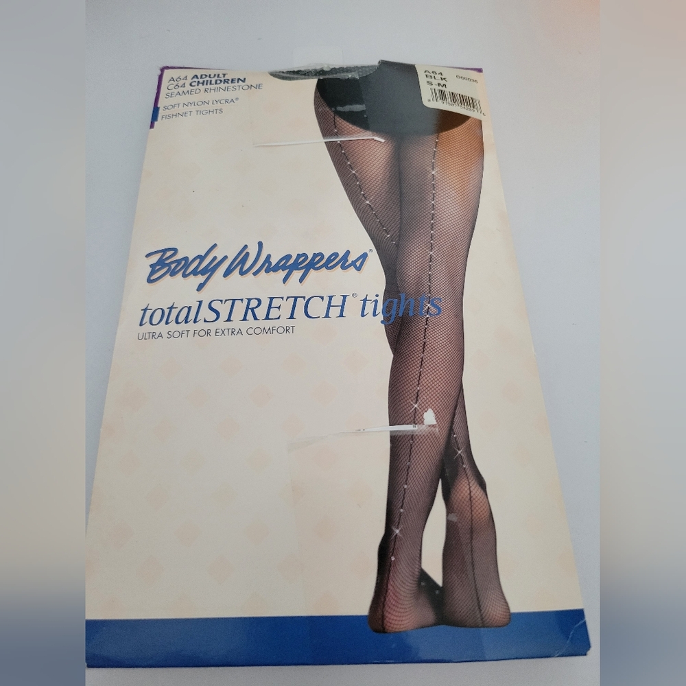 Body Wrappers Sequined Fishnet Dance Tights NiP